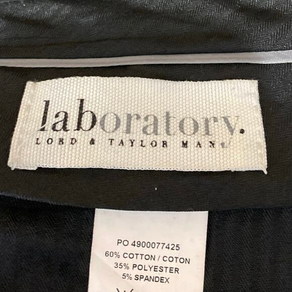 Laboratory Lord & Taylor Men's Black Straight Skinny Trousers Dress Pants Sz 36 - Picture 4 of 4